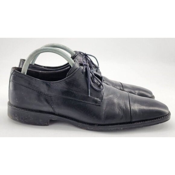 Johnston & Murphy Melton Black Leather Cap Toe Derby Dress Shoes Men\'s Size 11M main image 6